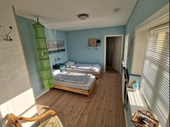 Schlafzimmer von Sneglehus Ferienwohnung auf Bornholm